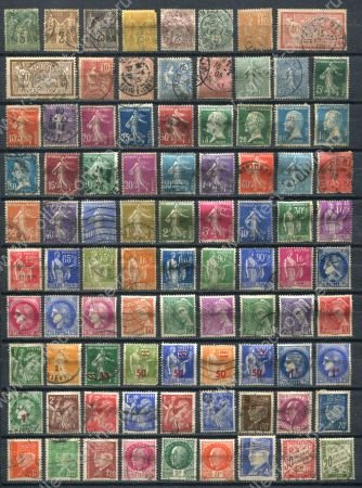 Франция 1876-1947 гг. • лот 90+ старинных марок (стандарты) • Used F-VF