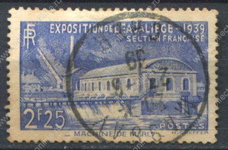 Франция 1939 г. Sc# 388 • 2.25 fr. • Международная промышленная выставка. Льеж • Used F-VF • ( кат. - $4 )