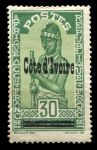 Кот-д'Ивуар 1933 г. • Iv# 95 • 30 c. • надпечатка на м. Верхней Вольты • девушка с посохом • MH OG VF ( кат.- €3 )