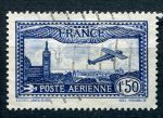 Франция 1930-1931 гг. • Sc# C6 • 1.50 fr. • Самолет над Нотр-Дам-де-ла-Гард(Марсель) • авиапочта • Used F-VF ( кат. - $2 )