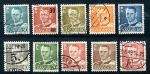 Дания • набор 10 разных старых марок • стандарт • Used VF