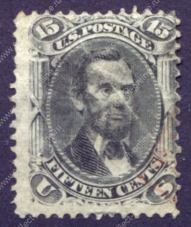 США 1861-6г. SC# 98 / 15c. / USED F-VF / Авраам Линкольн