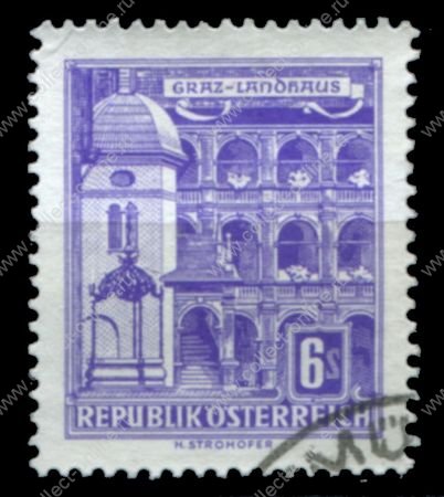 Австрия 1957-1961 гг. • Sс# 629 • 6 sh. • Виды страны • город Грац • стандарт • Used F-VF