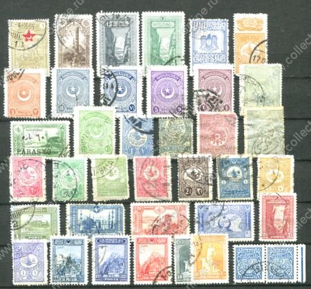 Турция • XIX-XX век • лот 37 разных старинных марок • Used F-VF 