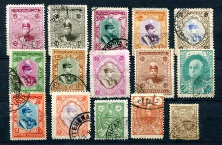 Иран • лот 15 старинных марок • Used VF