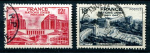 ФРАНЦИЯ 1948г. SC# 605-6 / АССАМБЛЕЯ ООН / USED VF / АРХИТЕКТУРА