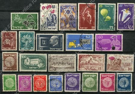 Израиль 1948-196х гг. • набор 24 разные марки • Used VF