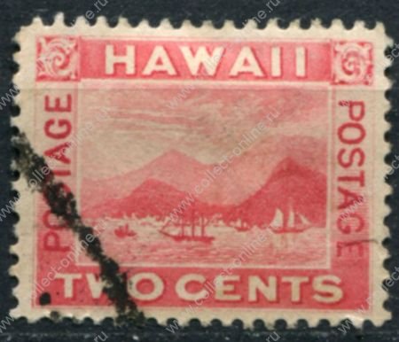 Гаваи 1899 г. • SC# 81 • 2 c. • осн. выпуск • корабли в бухте • Used F-VF