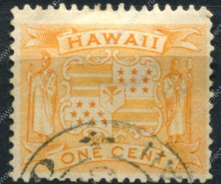 Гаваи 1894 г. • SC# 74 • 1 c. • осн. выпуск • герб территории • Used VF+