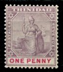 Тринидад 1896-1906 гг. • Gb# 115 • 1 d. • "Британия" • стандарт • MNH OG VF ( кат. - £3.5++ )