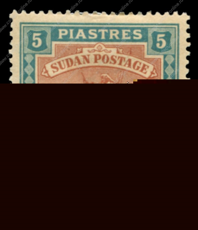 Судан 1898 г. • Gb# 16 • 5 p. • почтальон-бедуин • простая бум. • стандарт • MNG VF ( кат. - £50- )