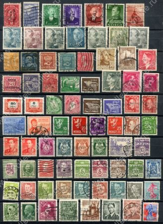 Иностранные марки • XX век • 80 старых, разных марок • Used VF (6 руб. за шт.)