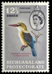 Бечуаналенд 1961 г. • Gb# 175 • 12½ c. • Елизавета II • Африканская фауна • зимородок • MLH OG XF ( кат.- £18- )
