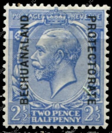 Бечуаналенд 1913-1924 гг. • Gb# 78 • 2½ d. • Георг V (надп. на м. Великобритании) • стандарт • MH OG VF ( кат.- £4 )