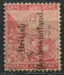Бечуаналенд 1891 г. • Gb# 31 • 1 d. • надпечатка на марке Мыса Доброй Надежды • стандарт • Used VF ( кат.- £15 )