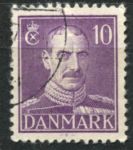 Дания 1942-1946 гг. • SC# 280 • 10 o. • Король Кристиан X • стандарт • Used F-VF