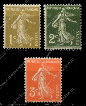 Франция 1931-1934 гг. • Mi# 267-9 • 1 - 3 c. • Марианна-сеятельница • стандарт • MNH OG VF