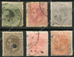 Испания 1879-1882 гг. • SC# 243..252 • 5 c. .. 1 pt. • Альфонсо XII • стандарт (6 марок) • Used F-VF ( кат. - $7+ )