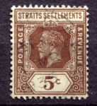 СТРЕЙТС СЕТЛМЕНТ 1921-33гг. GB# 226 / 5c. / USED F-VF