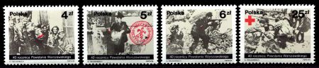 Польша 1984 г. • Mi# 2930-3(SC# 2634-7) • 4 - 25 zt. • 40-летие Варшавского восстания • MNH OG XF • ( кат.- €2 )