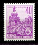 ГДР 1957-1959 гг. • Mi# 583B • 40 pf. • восстановление Дрездена • стандарт • MNH OG VF