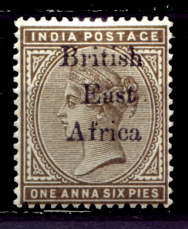 Британская восточная Африка • 1895-1896 гг. • GB# 51 • 1a.6p. • надп. на м. Индии • стандарт • MH OG VF
