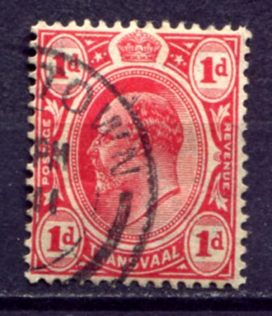 Трансвааль 1905-1909 гг. • Gb# 274 • 1 d. • Эдуард VII • стандарт • Used F-VF