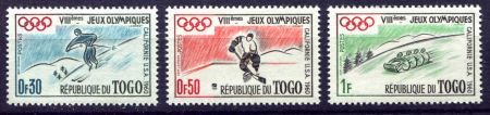 ТОГО 1960г. SC# 369-71 /ОЛИМПИАДА 60 СКВО-ВЕЛЛИ / MNH OG VF / СПОРТ