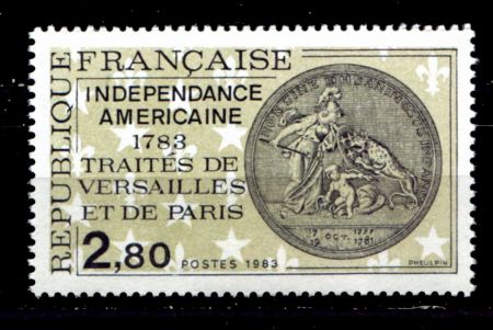 Франция 1983 г. • SC# 1899 • 2.80 fr. • 200-летие подписания Версальского мирного договора • MNH OG XF ( кат.- $1,75 )