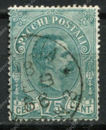 Италия 1884-1886 гг. • SC# Q4 • 75 c. • король Умберто I • для посылок • Used VF ( кат.- $ 15 )