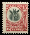 Танганьика 1922-1924 гг. • Gb# 76 • 15 c. • осн. выпуск • жираф • MH OG VF ( кат. - £5 )