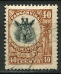 Танганьика 1922-1924 гг. • Gb# 80 • 40 c. • осн. выпуск • жираф • Used VF ( кат. - £5 )