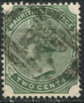 Маврикий 1883-1894 гг. • GB# 103 • 2 c. • Королева Виктория • стандарт • Used VF