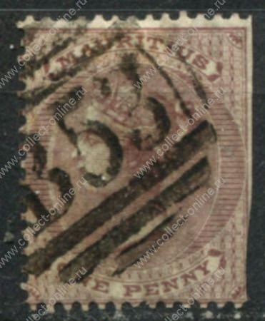 Маврикий 1863-1863 гг. • GB# 46 • 1 d. • Королева Виктория • стандарт • Used ( кат. - £35 )