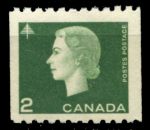 Канада 1962-1963 гг. • SC# 406 • 2 c. • Елизавета II • из рулонов • стандарт • MNH OG VF ( кат. - $4,75 )