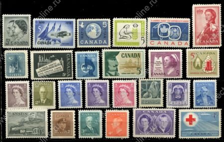 Канада 194х-5х гг. • набор 26 чистых(*) марок • MH OG VF