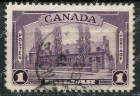 Канада 1938 г. • SC# 245 • $1 • Георг VI • основной выпуск • шато Де-Рамезей • Used VF ( кат.- $ 7,75 )