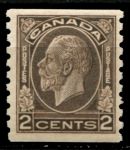 Канада 1933 г. • Sc# 206 • 2 c. • осн. выпуск • Георг V • из рулона • MLH OG VF ( кат. - $20 )