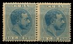Куба 1888 г. • SC# 130 • 10 c. • король Альфонсо XII • стандарт • пара • MNH!! OG VF