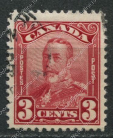 Канада 1928-1929 гг. • Sc# 151 • 3 c. • осн. выпуск • Георг V • Used F-VF ( кат. - $12.5 )