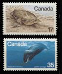 Канада 1979 г. • SC# 813-4 • 17 и 35 c. • Исчезающие виды животных • полн. серия • MNH OG VF