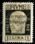 Фиуме 1920 г. • Mi# 124 • 1 L. • надпечатка "Governo Provvisorio" на м. 1919 г. • MH OG VF ( кат. - €200 )