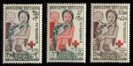 Лаос 1953 г. • SC# B1-3 • Красный Крест • Девушка с ребёнком • благотворительный выпуск • полн. серия • MNH OG VF ( кат. - $7 )