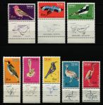 Израиль 1963 г. • Sc# C28..36 • 5 a. .. £1 • Птицы • 8 марок (с купонами) • авиапочта • MNH OG VF