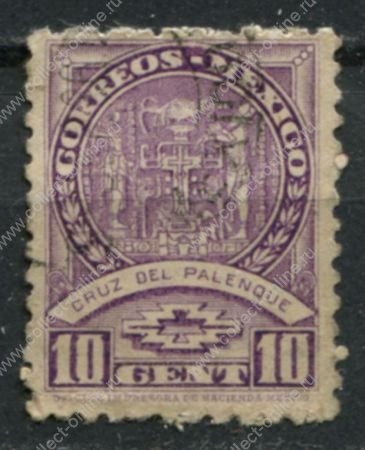 Мексика 1934-1940 гг. • SC# 712 • 10 c. • основной выпуск • крест храма в Паленке • Used F-VF
