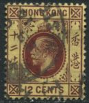 Гонконг 1912-1921 гг. • Gb# 106 • 12 c. • Георг V • стандарт • Used XF ( кат. - £17 )