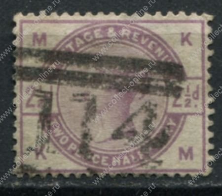 Великобритания 1883-1884 гг. • GB# 190 • 2 ½ d. • королева Виктория • стандарт • Used VF ( кат.- £18 )