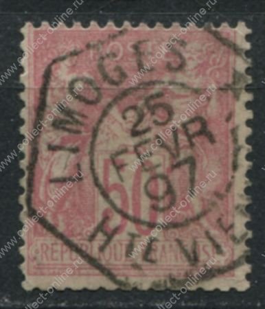 Франция 1879-1890 гг. • SC# 101 • 50 c. • "Мир и Торговля" • стандарт • Used XF ( кат.- $ 4 )