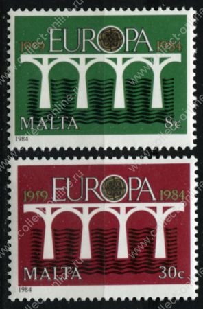 Мальта 1984 г. • SC# 641-2 • 8 и 30 c. • Выпуск Европа • общеевропейский дизайн • полн. серия • MNH OG XF