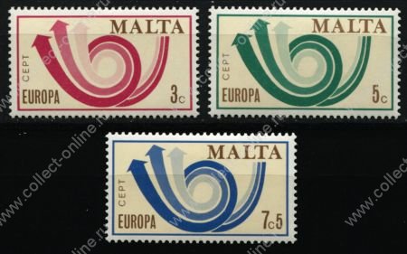 Мальта 1973 г. • SC# 472-4 • 1c.3m.. - 10 c. • выпуск Европа • полн. серия • MNH OG XF